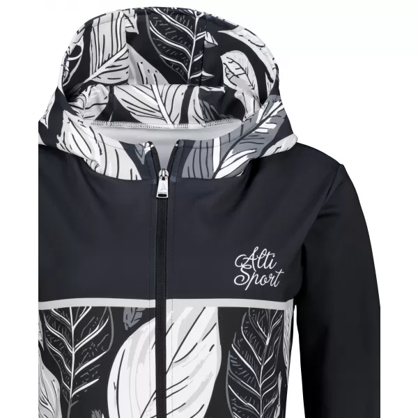  Ženski premium pulover z zadrgo ALTISPORT VOJ/ALW061MI02 ČRNO-BELO 