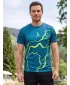 Moška premium funkcionalna majica s kratkimi rokavi ALTISPORT VOJ/ALM073TR01 MORNARSKO-FLUO RUMENA