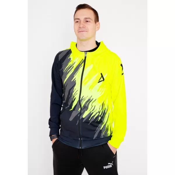  Moška jopica na Zip Premium ALTISPORT VOJ/ALM006MI02 ČRNO -YELLOW 