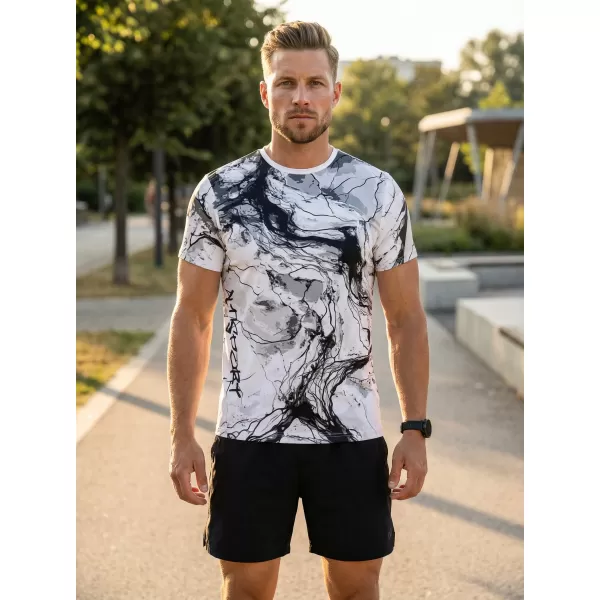  Moška funkcionalna t -majica Premium ALTISPORT VOJ/ALM071TR01 BELA -IN BLAC 