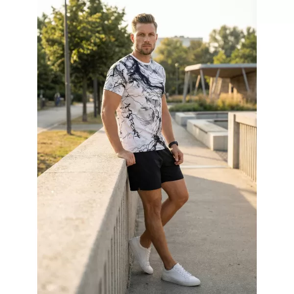  Moška funkcionalna t -majica Premium ALTISPORT VOJ/ALM071TR01 BELA -IN BLAC 