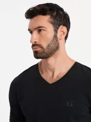 Srajca OMBRE OM-LSCL-0105 ČRN