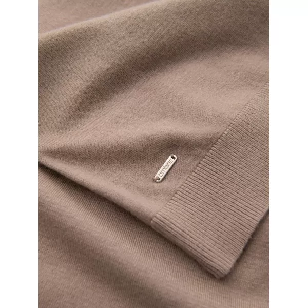 Moški pulover OMBRE OM-SWTN-0127 TEMNO BEŽ 