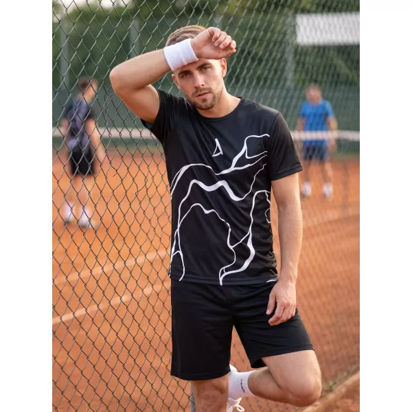  Moška premium funkcionalna majica s kratkimi rokavi ALTISPORT VOJ/ALM073TR01 ČRNA 