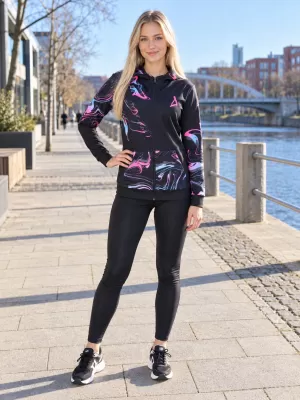 Ženska jopica na zadrgi Premium ALTISPORT VOJ/ALW064MI02 ČRNA -PINK