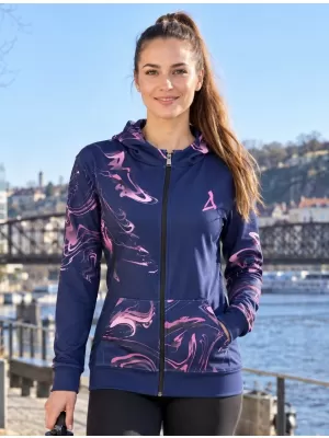 Ženska jopica na zadrgi Premium ALTISPORT VOJ/ALW064MI02 MODRA -PINK
