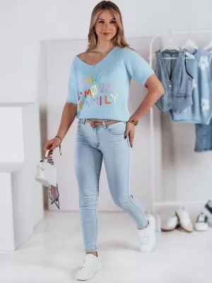 Ženske hlače DSTREET UY2369 SVETLO MODRA