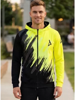 Moška jopica na Zip Premium ALTISPORT VOJ/ALM006MI02 ČRNO -YELLOW
