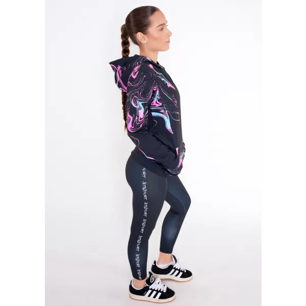  Ženska jopica na zadrgi Premium ALTISPORT VOJ/ALW064MI02 ČRNA -PINK 