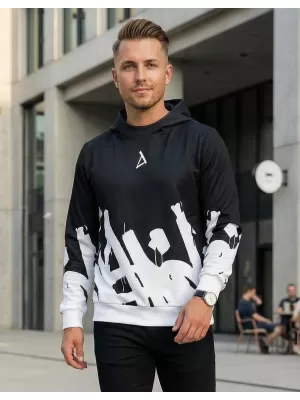 Moški premium pulover ALTISPORT VOJ/ALM069MI01 ČRNO-BELO