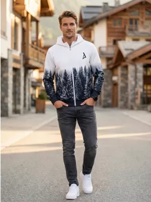 Moška jopica na Zip Premium ALTISPORT VOJ/ALM058MI02 BELA -GRAY