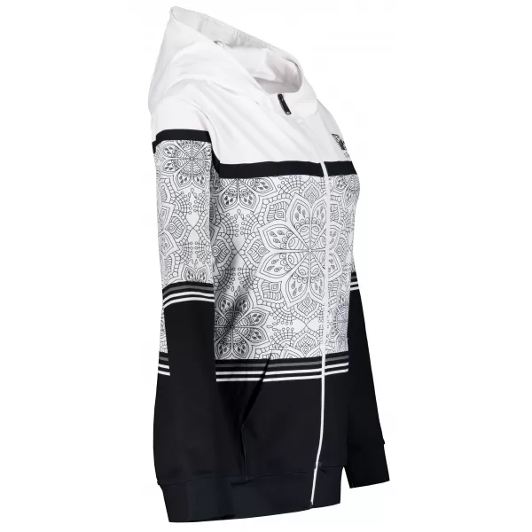  Ženski premium pulover z zadrgo ALTISPORT VOJ/ALW023MI02 ČRNO-BELO 