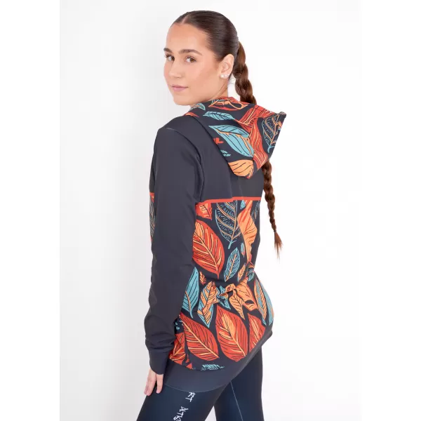  Ženski premium pulover z zadrgo ALTISPORT VOJ/ALW061MI02 ORANŽNA/MODRA 