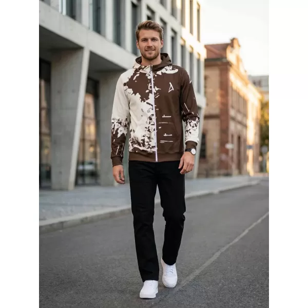  Moški vrhunski pulover z zadrgo ALTISPORT VOJ/ALM057MI02 RJAVA 