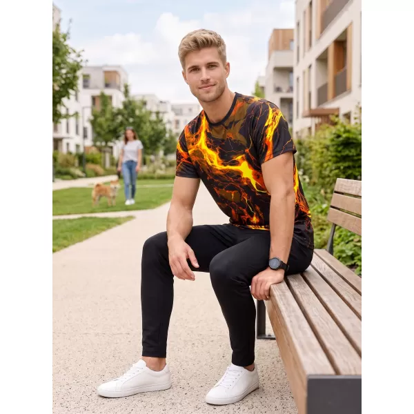  Moška funkcionalna t -majica Premium ALTISPORT VOJ/ALM071TR01 ČRNO -YELLOW 