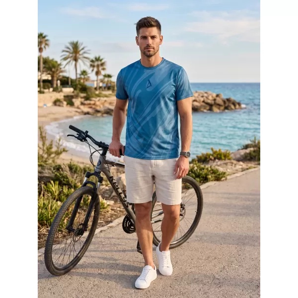  Moška funkcionalna t -majica Premium ALTISPORT VOJ/ALM072TR01 POLNOČNA MODRA 