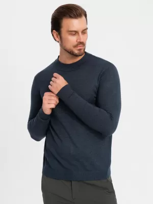 Moški pulover OMBRE OM-SWTN-0125 MORNARSKO MODRO