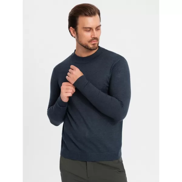  Moški pulover OMBRE OM-SWTN-0125 MORNARSKO MODRO 
