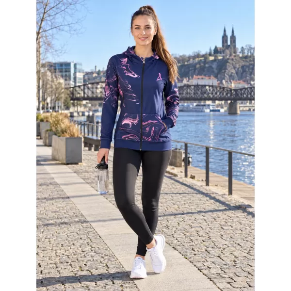  Ženska jopica na zadrgi Premium ALTISPORT VOJ/ALW064MI02 MODRA -PINK 