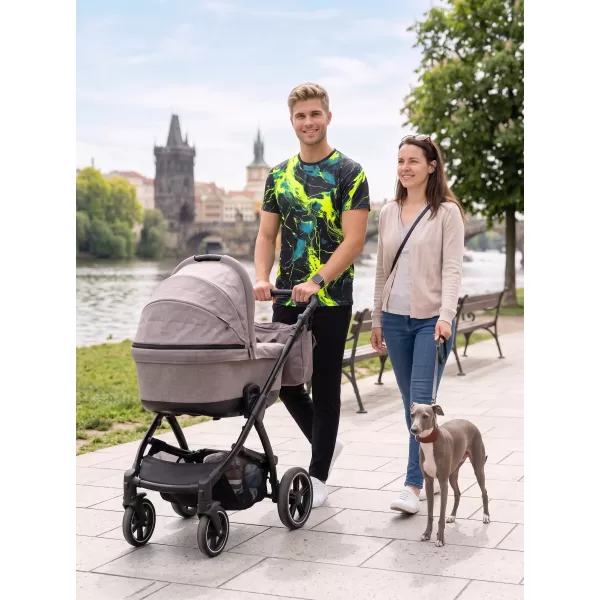  Moška funkcionalna t -majica Premium ALTISPORT VOJ/ALM071TR01 MORNARSKO-RUMENO 