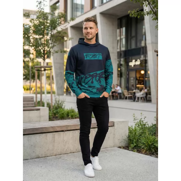  Moški premium pulover ALTISPORT VOJ/ALM068MI01 ČRNA/SMARAGDNA 