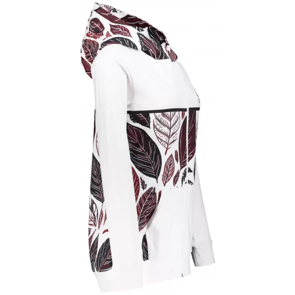  Ženski premium pulover z zadrgo ALTISPORT VOJ/ALW061MI02 BELA/BORDO 