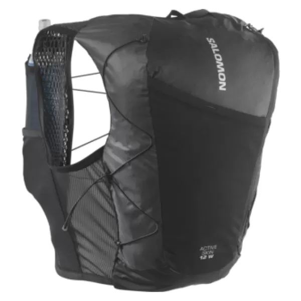  Ženski nahrbtnik SALOMON ACTIVE SKIN 12 WOMEN SET LC2178600 ČRNA/KOVINSKA 