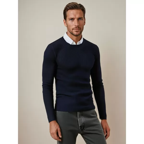  Moški pulover DSTREET WX2294 TEMNO MODRA 