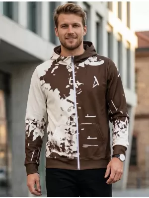 Moški vrhunski pulover z zadrgo ALTISPORT VOJ/ALM057MI02 RJAVA