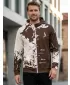 Moški vrhunski pulover z zadrgo ALTISPORT VOJ/ALM057MI02 RJAVA