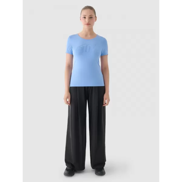  Ženska majica s kratkimi rokavi 4F WMM00TTSHF1846 DENIM 