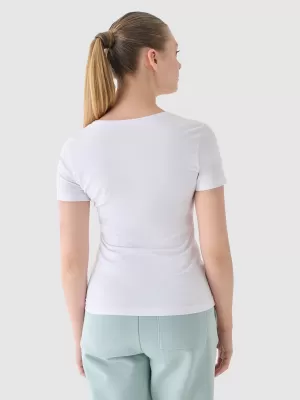 Ženska majica s kratkimi rokavi 4F WMM00TTSHF1846 BELA