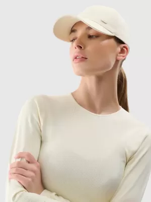 Ženska majica s kratkimi rokavi 4F WSS25TFLOF403 UMAZANO BELO