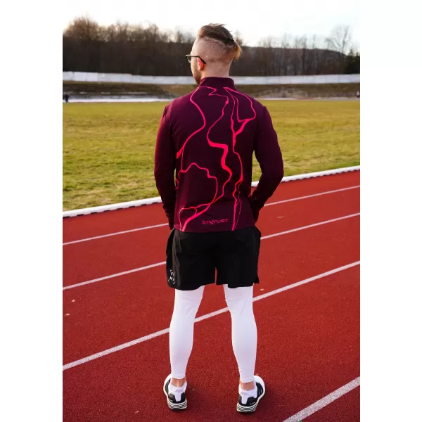  Moški športni pulover premium plus ALTISPORT VOJ/ALM073MI04 VINSKO RDEČE 
