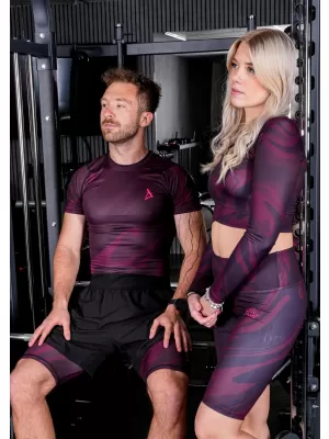 Moške športne pajkice nad koleni premium ALTISPORT VOJ/ALM072LEG02 VINSKO RDEČE