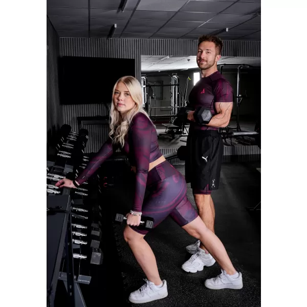  Moške športne pajkice nad koleni premium ALTISPORT VOJ/ALM072LEG02 VINSKO RDEČE 