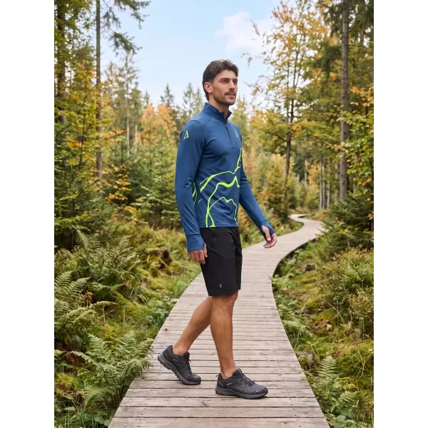  Moški športni pulover premium plus ALTISPORT VOJ/ALM073MI04 MORNARSKO-FLUO RUMENA 