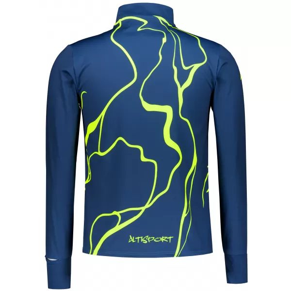  Moški športni pulover premium plus ALTISPORT VOJ/ALM073MI04 MORNARSKO-FLUO RUMENA 