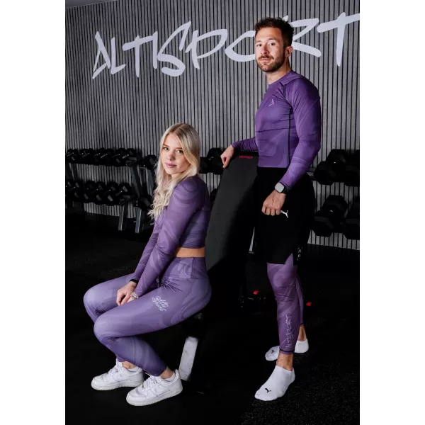  Moške dolge vrhunske športne pajkice ALTISPORT VOJ/ALM072LEG01 VIJOLIČNA 