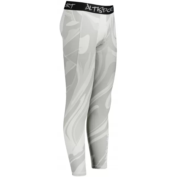  Moške dolge vrhunske športne pajkice ALTISPORT VOJ/ALM072LEG01 SIVA 