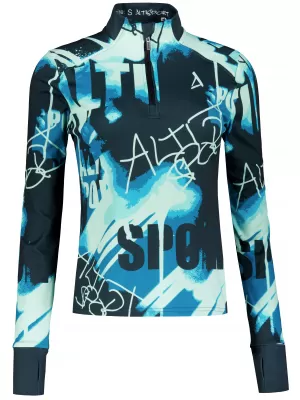 Ženski premium plus športni pulover ALTISPORT VOJ/ALW076MI04 MODRA/ČRNA