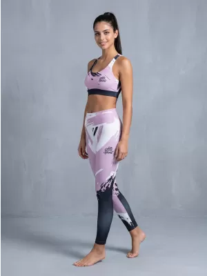 Ženske dolge premium pajkice ALTISPORT VOJ/ALW081LEG01 ROZA-ČRNA