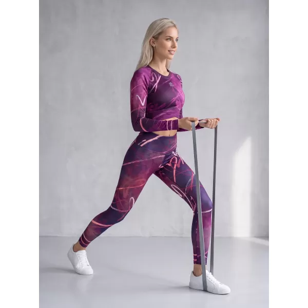  Ženske dolge premium pajkice ALTISPORT VOJ/ALW082LEG01 VIJOLIČNA 