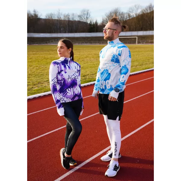  Ženski premium plus športni pulover ALTISPORT VOJ/ALW076MI04 VIJOLIČNA/BELA 