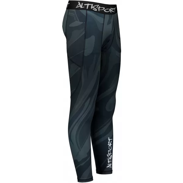  Moške dolge vrhunske športne pajkice ALTISPORT VOJ/ALM072LEG01 ČRNA 