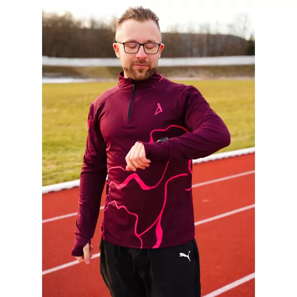  Moški športni pulover premium plus ALTISPORT VOJ/ALM073MI04 VINSKO RDEČE 