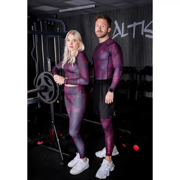  Moške dolge vrhunske športne pajkice ALTISPORT VOJ/ALM072LEG01 VINSKO RDEČE 