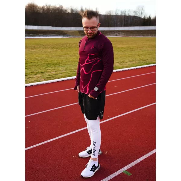  Moški športni pulover premium plus ALTISPORT VOJ/ALM073MI04 VINSKO RDEČE 
