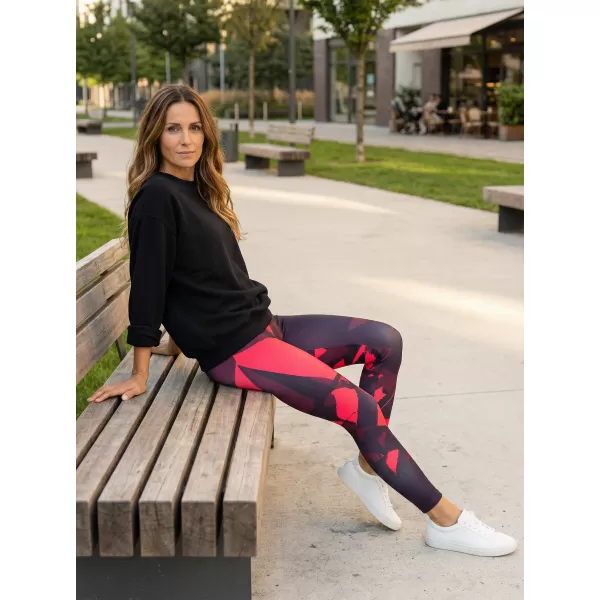  Ženske dolge premium pajkice ALTISPORT VOJ/ALW080LEG01 VINSKO RDEČE 