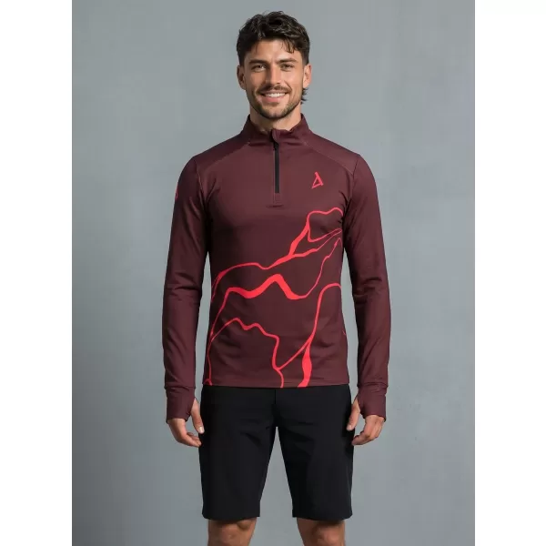  Moški športni pulover premium plus ALTISPORT VOJ/ALM073MI04 VINSKO RDEČE 